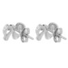 TOMEI Ribbon Earrings, White Gold 585