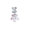 TOMEI Soft Pink Flower Charm, White Gold 585