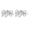 TOMEI Ribbon Earrings, White Gold 585