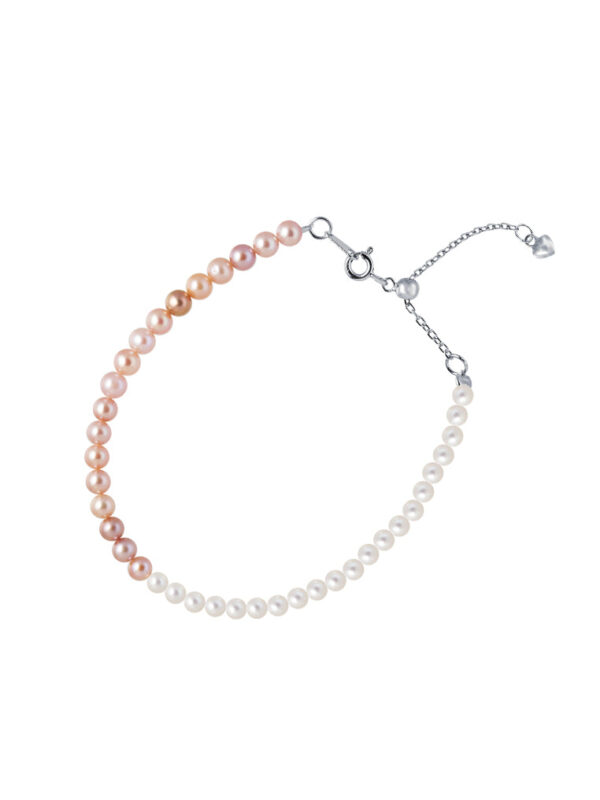 TOMEI [Online Exclusive] Pearlfect Love Single Strand Dual-Tone Pearl Bracelet