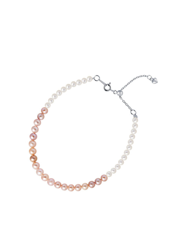 TOMEI [Online Exclusive] Pearlfect Love Single Strand Dual-Tone Pearl Bracelet