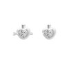 TOMEI Way to Your Heart Earrings, White Gold 585