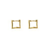TOMEI Square Loop Earrings, Yellow Gold 375