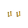 TOMEI Square Loop Earrings, Yellow Gold 375