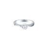 TOMEI Solitaire Ring, Diamond White Gold 585