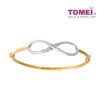 TOMEI Ribband in Infinite Glitter Bangle, Yellow Gold 916 (9L-BK1333-2C)