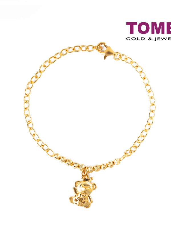 TOMEI Route of Teddy Jollity Bracelet, Yellow Gold 916