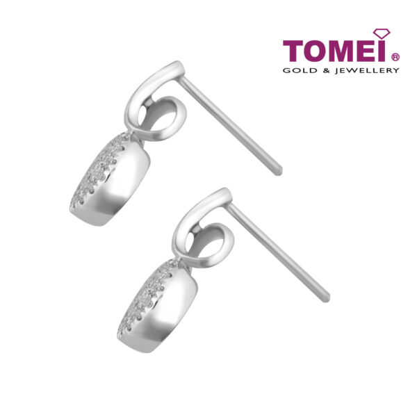 TOMEI Rebecca Earrings, Diamond White Gold 375 (E1191)