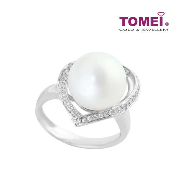 TOMEI Ring, Diamond Pearl White Gold 750 (DR92433)