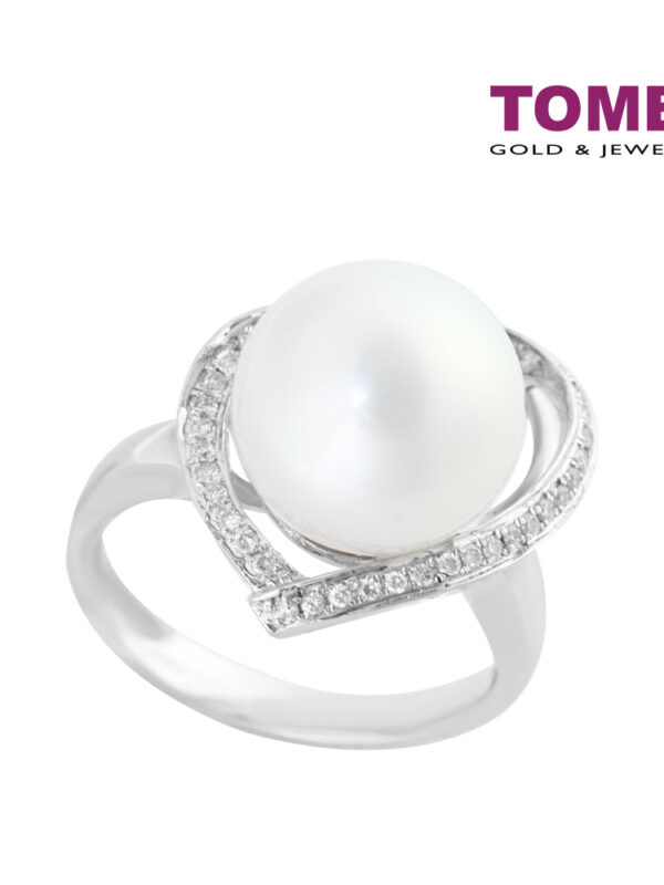 TOMEI Ring, Diamond Pearl White Gold 750 (DR92433)