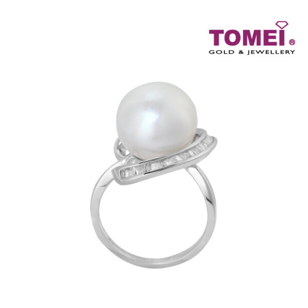 TOMEI Ring, Diamond Pearl White Gold 750 (R1041-14)