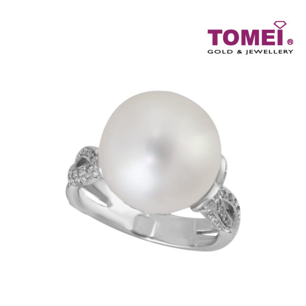 TOMEI Ring, Diamond Pearl White Gold 750 (PO0001074)