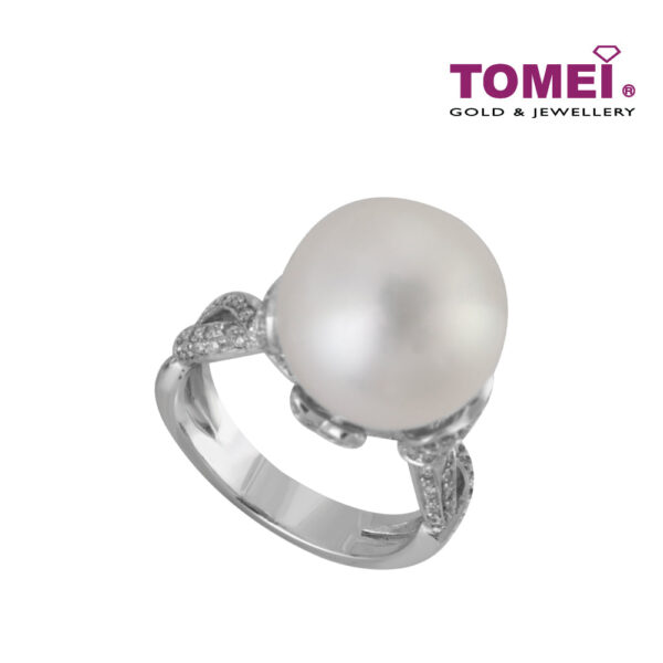 TOMEI Ring, Diamond Pearl White Gold 750 (PO0001074)