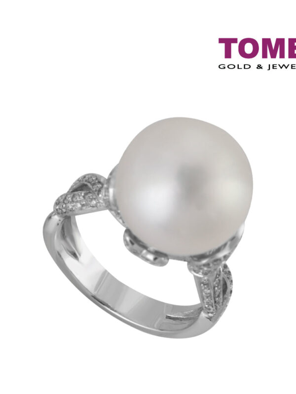 TOMEI Ring, Diamond Pearl White Gold 750 (PO0001074)