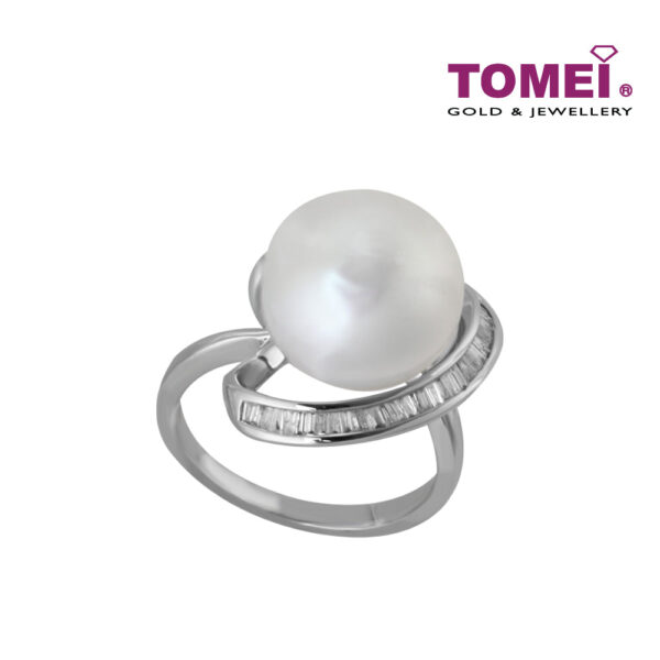 TOMEI Ring, Diamond Pearl White Gold 750 (R1032)