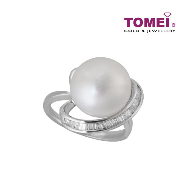 TOMEI Ring, Diamond Pearl White Gold 750 (R1032)