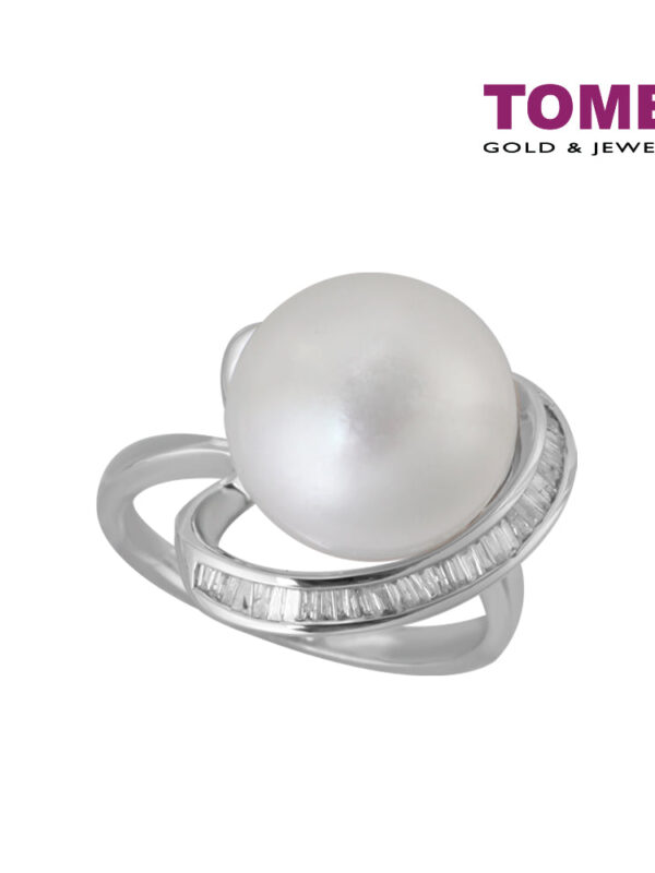 TOMEI Ring, Diamond Pearl White Gold 750 (R1032)