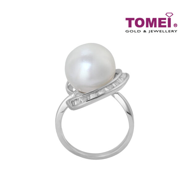 TOMEI Ring, Diamond Pearl White Gold 750 (R1032)