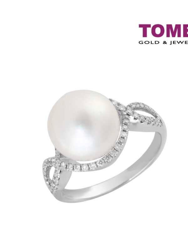 TOMEI Ring, Diamond Pearl White Gold 750 (R1202-16)