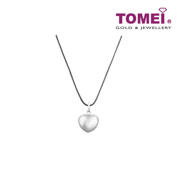TOMEI Pristine Heart Vibes Pendant, White Gold 750