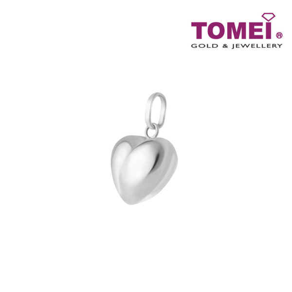 TOMEI Pristine Heart Vibes Pendant, White Gold 750