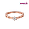 TOMEI Solitaire Diamond Ring, Rose Gold 585 (14K) (R4936WR)