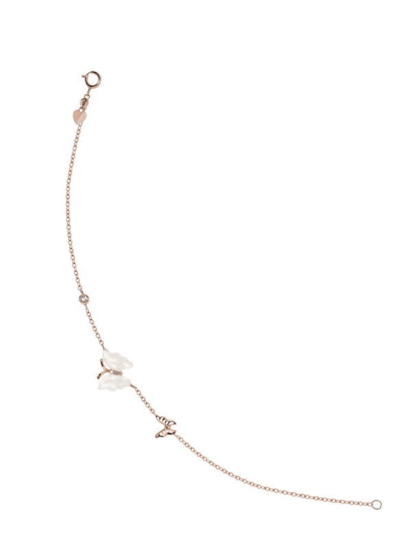 TOMEI Nephrite Collection, Butterfly Bracelet, Rose Gold 750