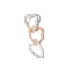 TOMEI Triple Linked Hearts Pendant Set, White Gold