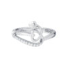 TOMEI Sweet Heart Diamond Ring, White Gold 375