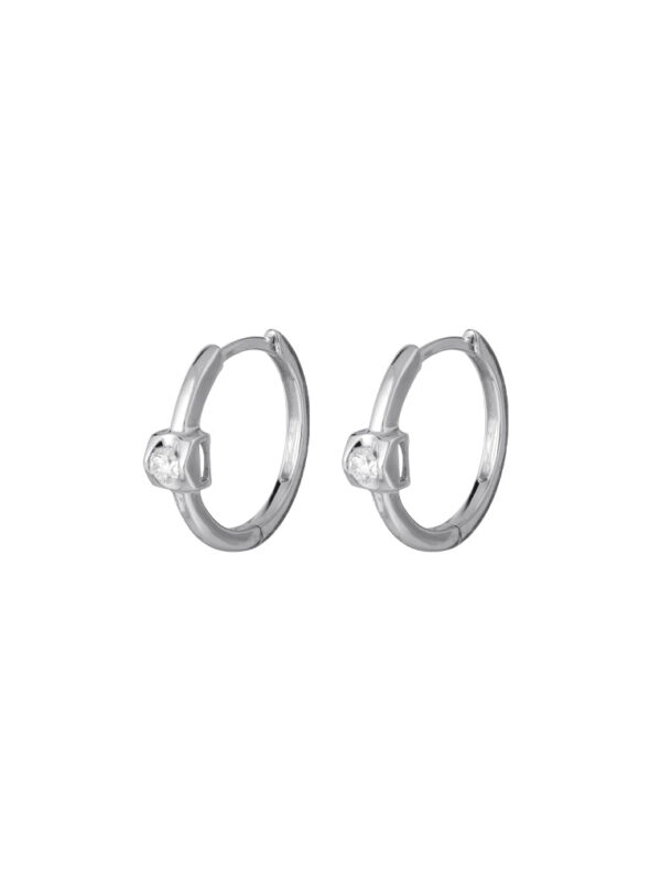 TOMEI Tower Collection Diamond Earrings, White Gold 585