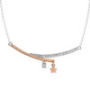 TOMEI Starlight Symphony Diamond Necklace, White+Rose Gold 585