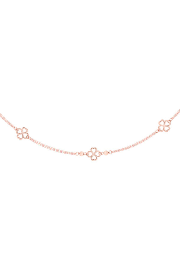 TOMEI Rouge Collection Triple Clover Bracelet, Rose Gold 750