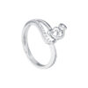 TOMEI Sweet Heart Diamond Ring, White Gold 375