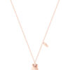 TOMEI Rouge Collection Rabbit In Love Necklace, Rose Gold 750