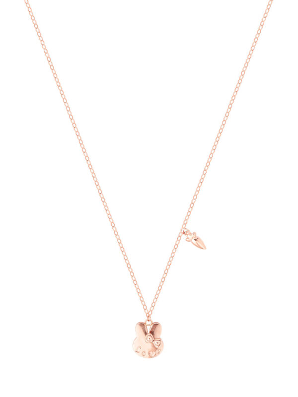 TOMEI Rouge Collection Rabbit In Love Necklace, Rose Gold 750