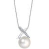 TOMEI Pearl Pendant Set, White Gold 585
