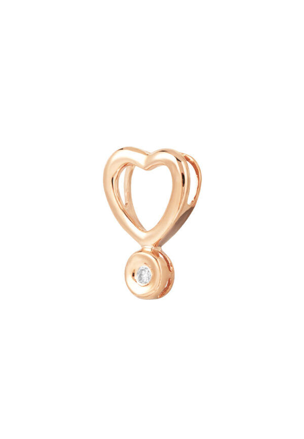 TOMEI [Online Exclusive] Minimalist Love Pendant, Rose Gold 375