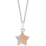 TOMEI Starlight Symphony Diamond Pendant Set, White+Rose Gold 585
