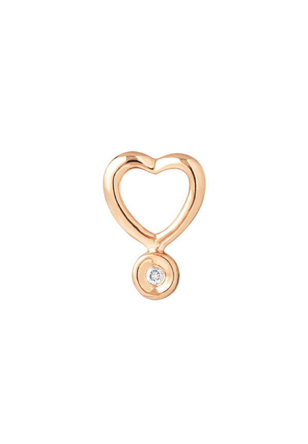 TOMEI [Online Exclusive] Minimalist Love Pendant, Rose Gold 375