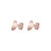 TOMEI Rouge Collection Oval Leave Earrings, Rose Gold 750
