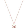 TOMEI Rouge Collection Pink Flower Necklace, Rose Gold 750