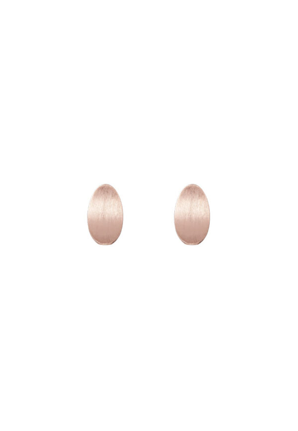 TOMEI Rouge Collection Oval Leave Earrings, Rose Gold 750