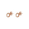 TOMEI Rouge Collection Circle Frame Earrings, Rose Gold 750