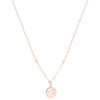 TOMEI Rouge Collection Fu In Circle Necklace, Rose Gold 750