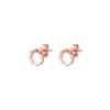 TOMEI Rouge Collection Circle Frame Earrings, Rose Gold 750
