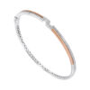 TOMEI Luminous Duet Diamond Bangle, White+Rose Gold 750