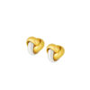 TOMEI Triple Tone Lusso Italia Knot Earrings, Yellow Gold 916