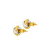 TOMEI Triple Tone Lusso Italia Knot Earrings, Yellow Gold 916
