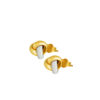 TOMEI Triple Tone Lusso Italia Knot Earrings, Yellow Gold 916
