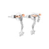 TOMEI Starlight Symphony Diamond Earrings, White+Rose Gold 585